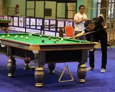 瑞士台球选手马丁斯实现黑八滚入